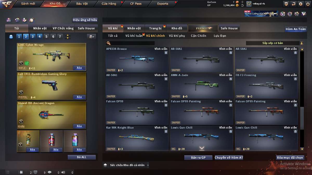 shop acc cf uy tin gia re